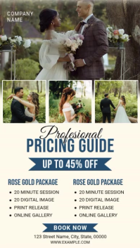 White Professional Photography Pricing Guide Instagram Story Video Instagram-verhaal template