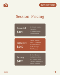 White Photography Pricing Guide Instagram Portrait Template - Page 3