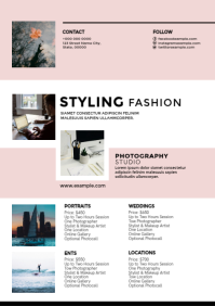 Weiß Photography Studio Services A4 Template