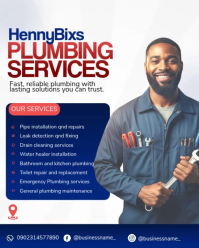 White Professional Plumbing Services Instagram Portrait Video template
