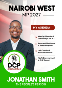 White Political Campaign A4 Template
