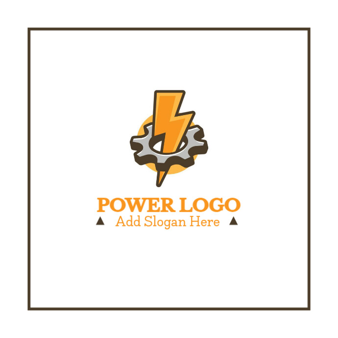 White Professional Power Logo, Power Logo Design, Power Logo Template ...