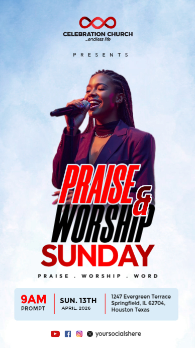 Copy of White Professional Praise and Worship Event Instagram Story ...