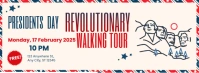 White Professional  Presidents Day Walking Tour Facebook Cover Photo template