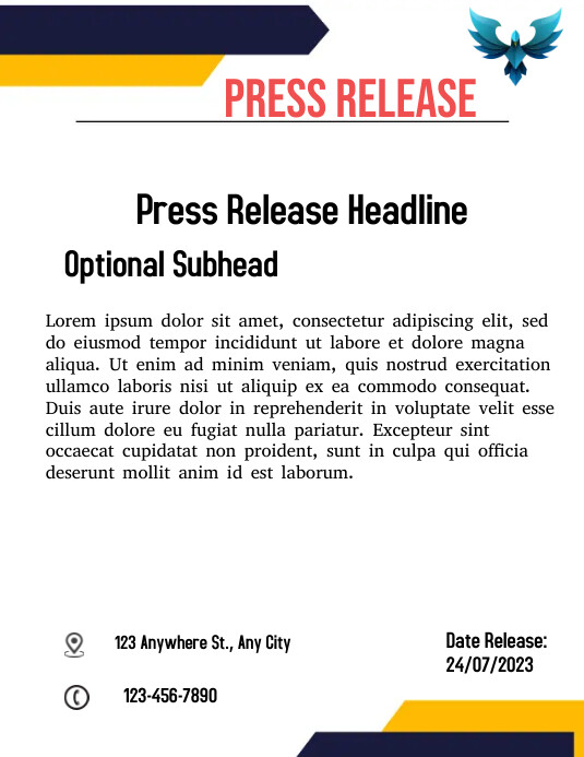 Copy of White Professional Press Conference Letter F | PosterMyWall