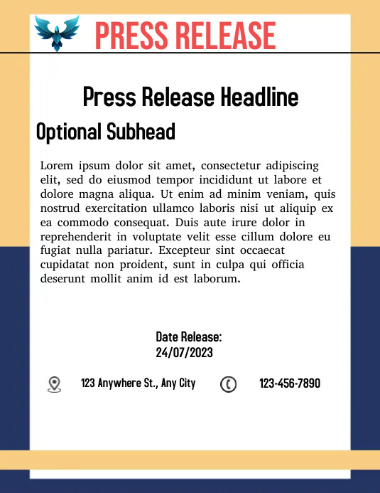 Plantilla de White Professional Press Conference Letters | PosterMyWall