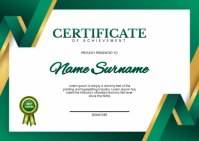 White Certificate of Achievement Postcard Template