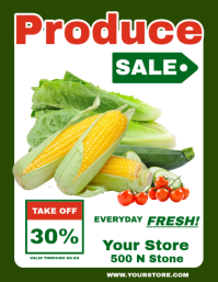 White Professional Produce Sale Flyer template