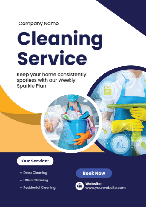 Copy of White Professional Professional Cleaners A4 | PosterMyWall