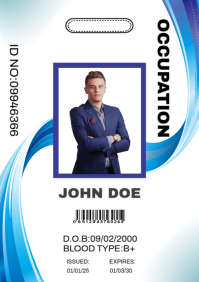 White Professional Professional-id-card- A5 template