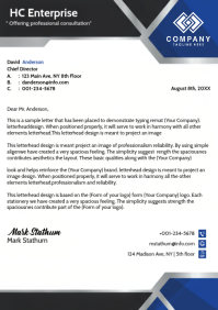 White Professional Professional Letterhead A4 template