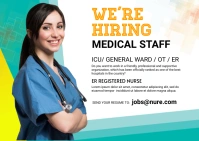 White Professional Professional Nurse Hiring Cartolina template