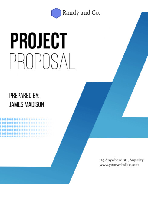 Project A4 Example Plantilla de White Professional Project Proposal A4 | PosterMyWall