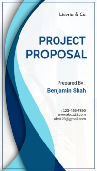 White Professional Project Proposal  Business Card Besigheidskaart template