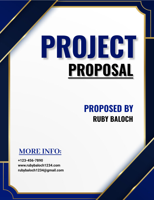 White Professional Project Proposal Flyer (u Template | PosterMyWall