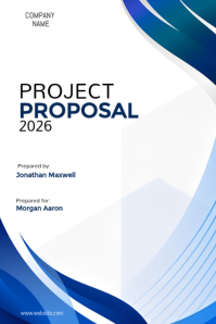 Aqua Project Proposal Poster Template | PosterMyWall