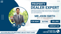 White Professional Property Dealer  Digital Display (16:9) template