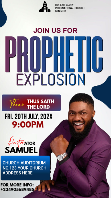 Prophetic Church Event Template | PosterMyWall