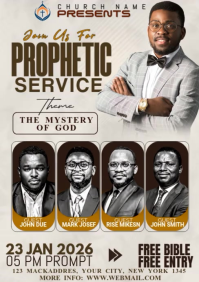 Blanco Prophetic Church Service A3 Template