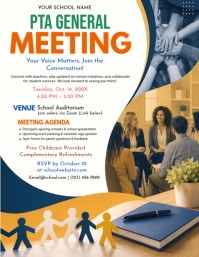 White PTA Meeting Iflaya Template