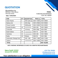 White Professional Quotation Invoice Instagra Instagram Post template