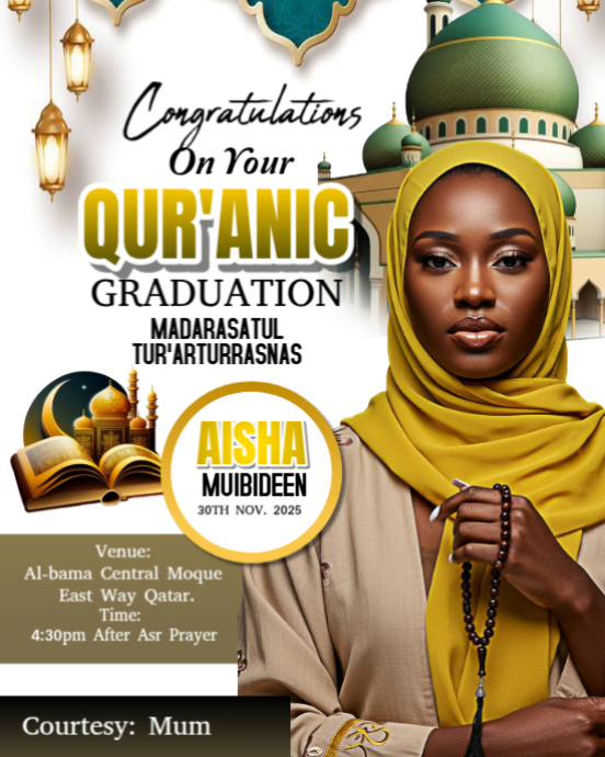 Qur'anic Graduation Template | PosterMyWall