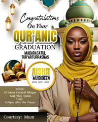 White Professional Quranic Graduation Instagram Portrait template