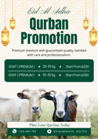 White Qurban Promotion A4 Template