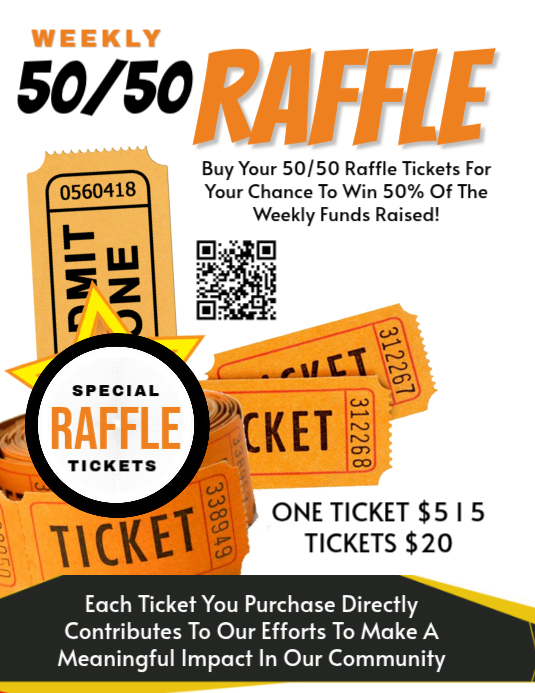 Plantilla de White professional raffle ticket flyer | PosterMyWall