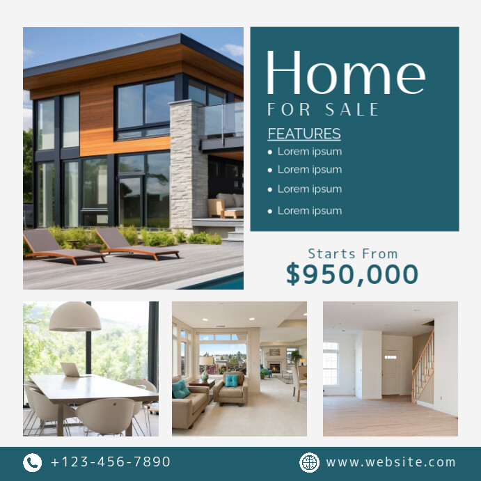 White Professional Real Estate Ads Instagram Post template