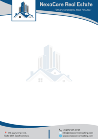 White Professional Real Estate Consulting A4 template