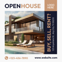 White Professional Real Estate Instagram Post template
