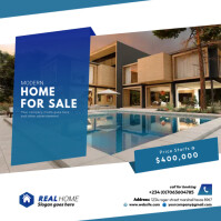 White Professional Real Estate Instagram Post template