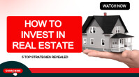 White Professional Real Estate Investment Strategies Video Thumbnail Youtube Channel Cover Photo template