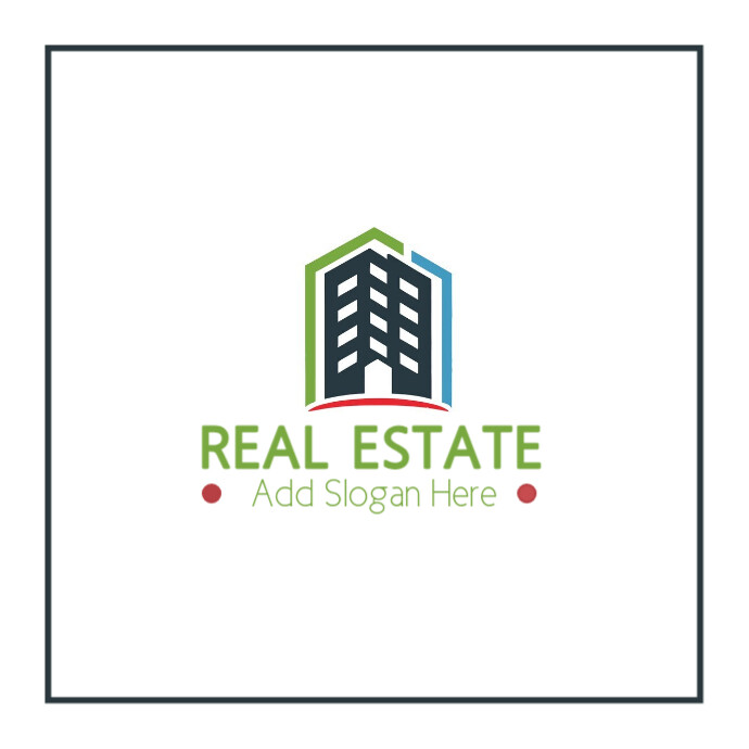 White Professional Real Estate Logo, Real Estate Logo, Home Logo, House Logo, Housing Logo Logotyp template