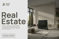 White Professional Real Estate Poster template