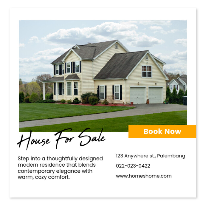 White Professional Real Estate Promotion Instagram Post template