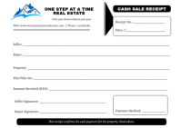 White Professional Real Estate Receipt A6 template