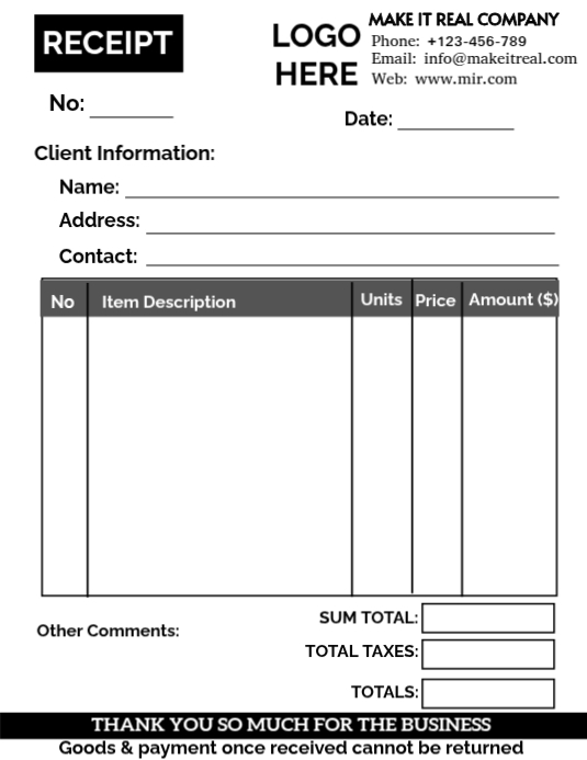 White Receipt Flyers Template | PosterMyWall