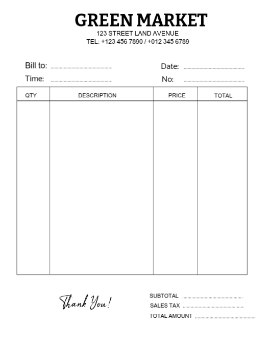 White Receipt Flyers Template | PosterMyWall