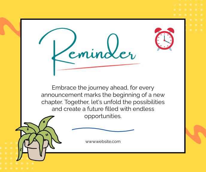 Alert Reminder Note Professional Reminder Template