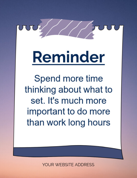 White Professional Reminder Posters Flyer (us Letter) Template ...