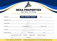 White Professional Rent Payment Receipt A6 template