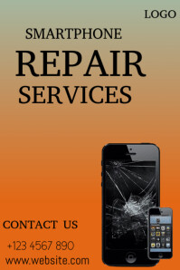 White Professional Repair Mo Poster template
