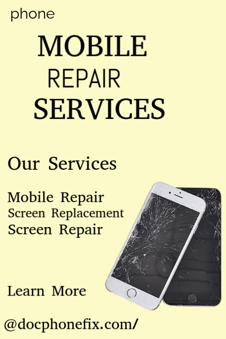 White Professional Repair  Poster Plakkaat template