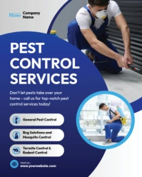 White Professional Residential Pest Management Instagram Portrait template