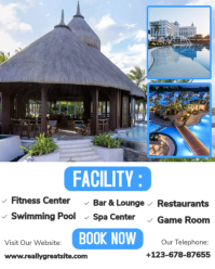 Blanc Resort Facilities Instagram Portrait Template