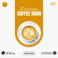 White Professional Restaurant And Cafe Instagram Post template