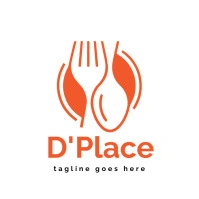 White Professional Restaurant  Logo template