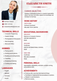 White Professional Resume A4 template